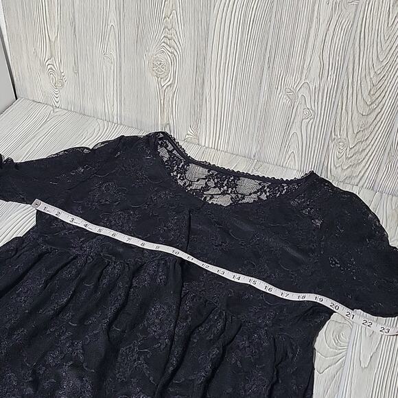 Torrid Black Lace Peasant Babydoll Top Womens Plus Size 3X NWT - Picture 8 of 10